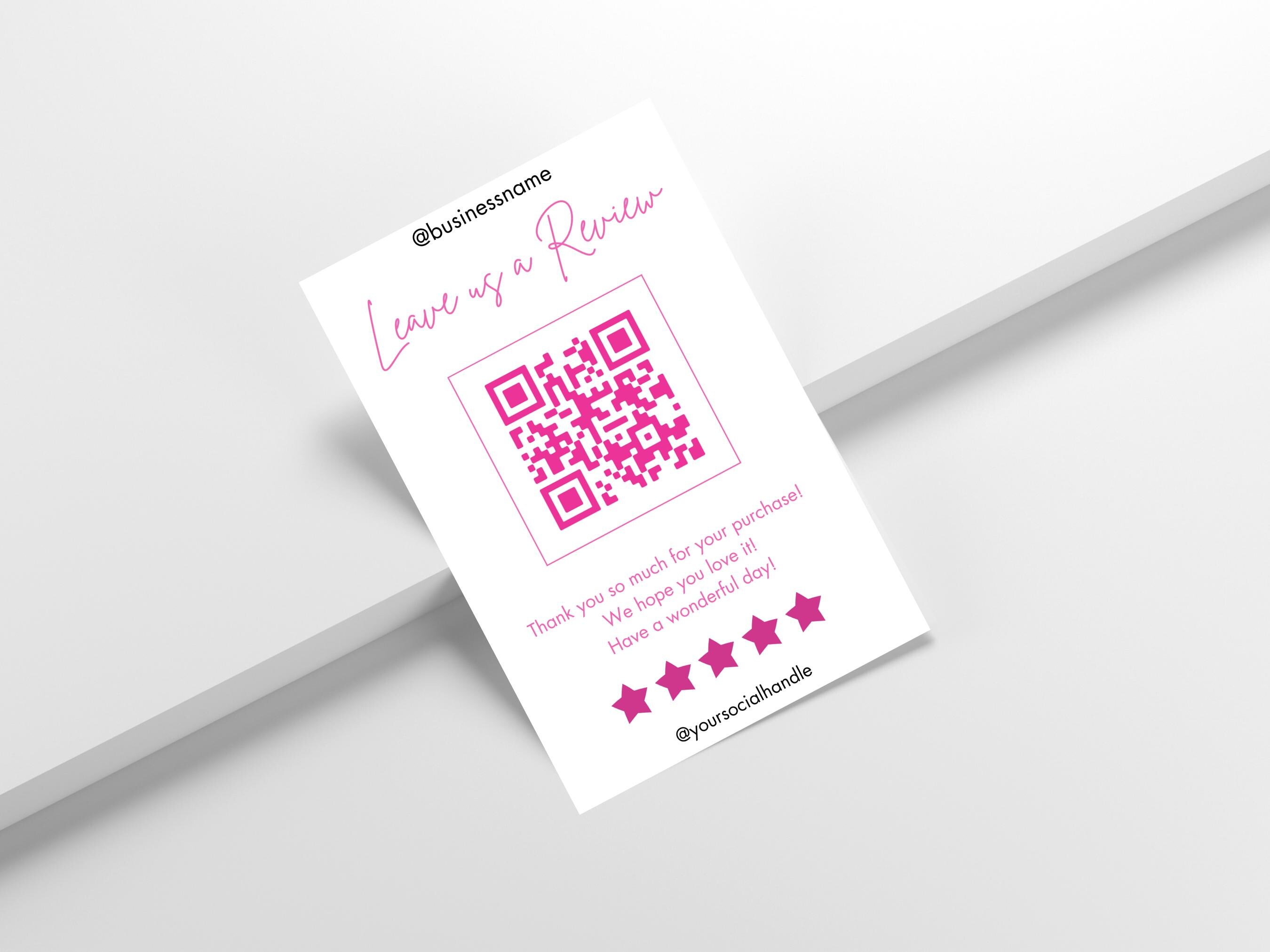 Editable QR Code Sign Template: Small Business Payment Display (5x7 ...