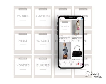 Enseignes de placard en toile modifiables, graphismes Poshmark (téléchargement instantané)