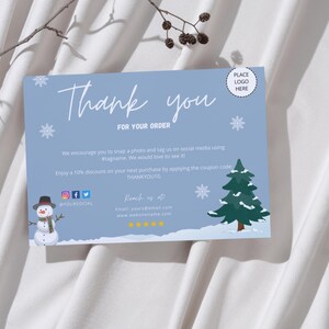 Bewerkbare bedankkaartsjabloon - Branding voor kleine bedrijven | Digitale download