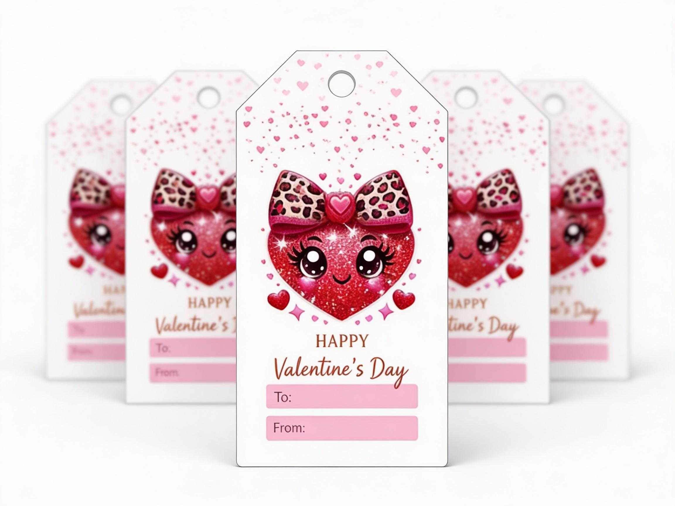 Heart Valentine Gift Tags | Kids Classroom Favors (instant Download - Etsy