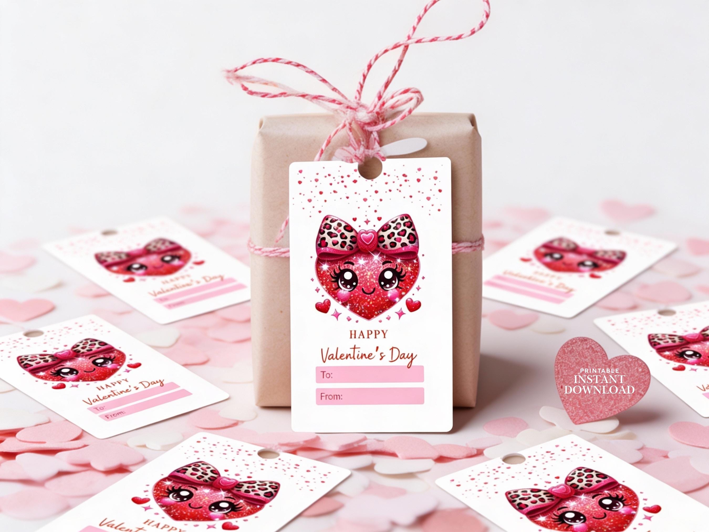 Heart Valentine Gift Tags | Kids Classroom Favors (instant Download - Etsy