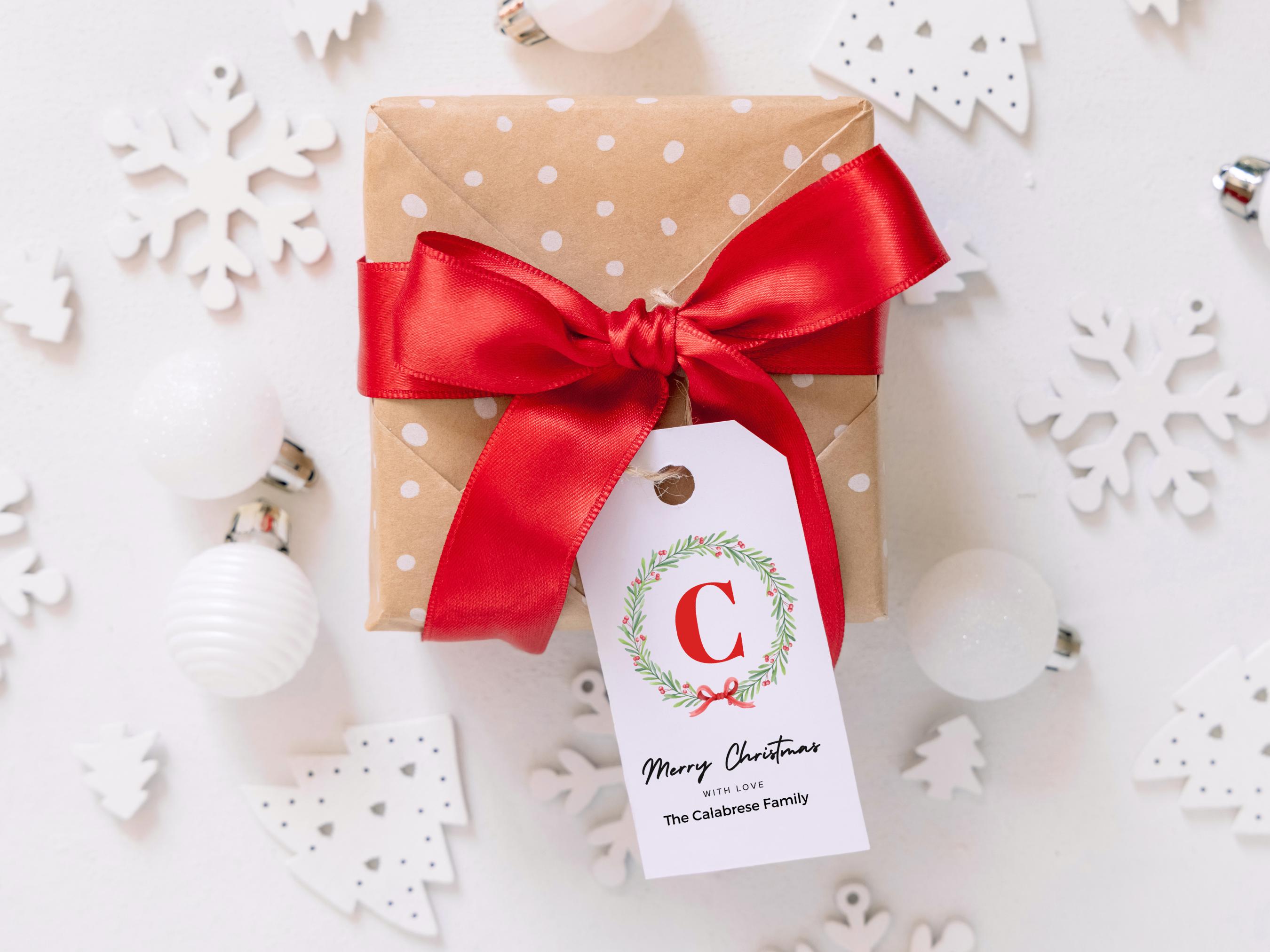Editable Christmas Gift Tags | Personalized Canva Template (digital ...
