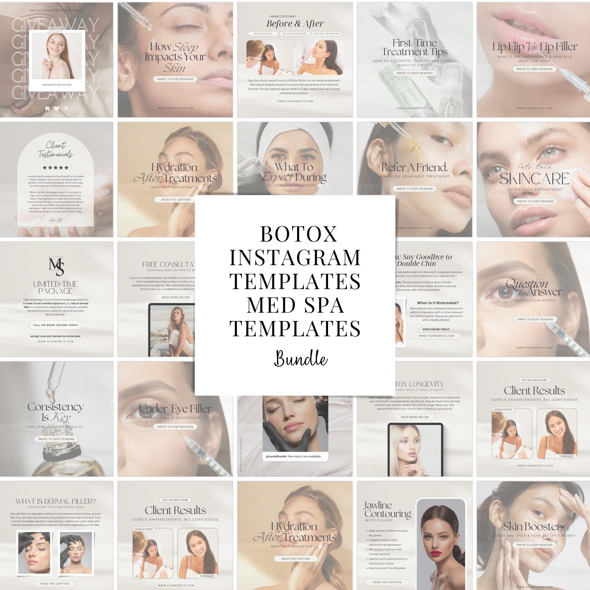 Nurse Injector Instagram Templates, Medspa Stories (canva, 70 Posts) - Etsy