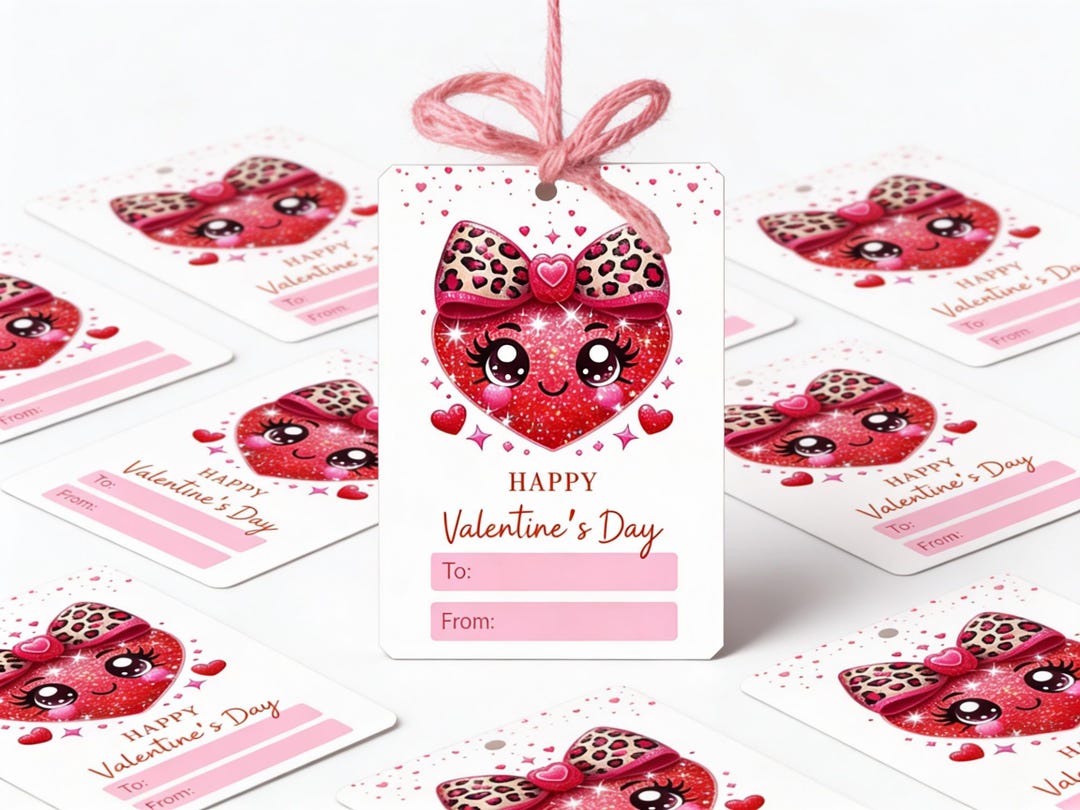 Heart Valentine Gift Tags | Kids Classroom Favors (instant Download - Etsy