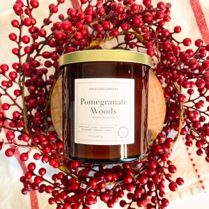 Pomegranate Woods Soy Candle