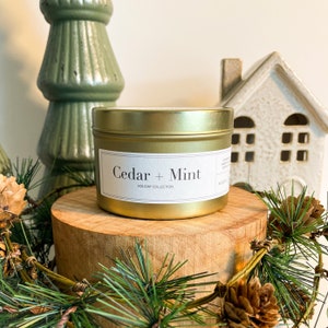 Cedar + Mint Soy Candle