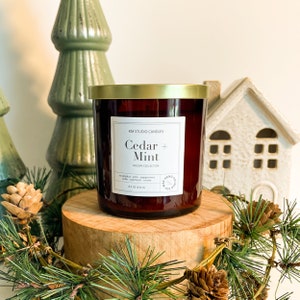 Cedar + Mint Soy Candle