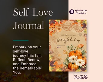 Self Love Journaling Workbook Planner Transformational Self Love Worksheets  Motivating for the Busy Business Person, Thanksgiving Fall