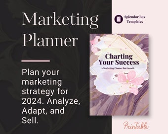 Marketing Planner | Printable PDF |  Marketing Workbook | Marketing Tracker | Business Marketing Plan | Marketing Strategy | US Letter Size