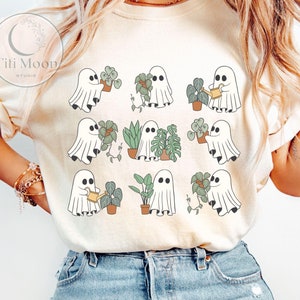 Mujer fantasma planta PNG, Fantasma de Halloween PNG, Jardinero Png, Camiseta de mamá planta PNG, Jardín Png, Diseños de camisetas PNG, Descarga digital instantánea