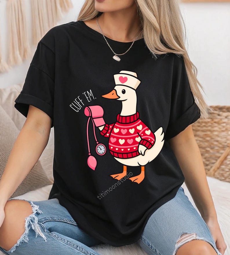 Valentine Nurse Png, Nurse Life Png, Cuff Em Nurse Practitioner Png, Silly Goose Nurse Sublimation, ER Nurse Clipart, Valentines Day CNA LPN image 8