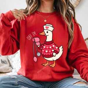 Valentine Nurse Png, Nurse Life Png, Cuff Em Nurse Practitioner Png, Silly Goose Nurse Sublimation, ER Nurse Clipart, Valentines Day CNA LPN image 5