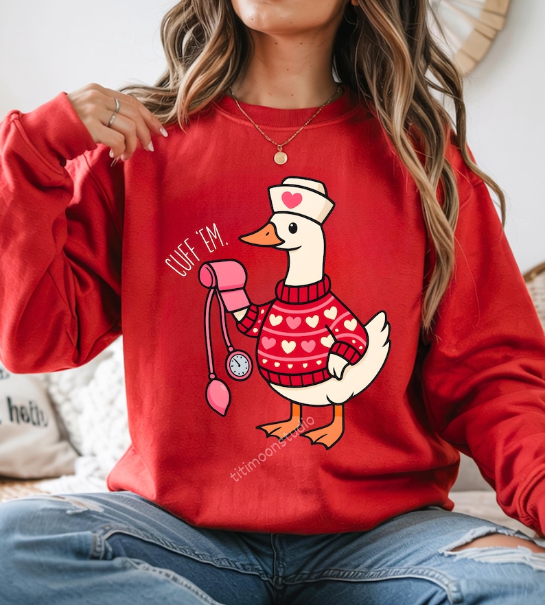 Valentine Nurse Png, Nurse Life Png, Cuff Em Nurse Practitioner Png, Silly Goose Nurse Sublimation, ER Nurse Clipart, Valentines Day CNA LPN image 5