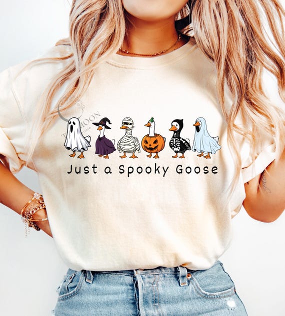 Just a Spooky Goose PNG, Spooky Goose Halloween PNG, Funny Halloween png, Spooky Season Sublimation Design, Cute Goose Png, Digital Download