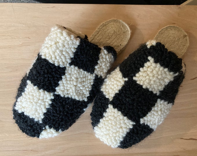 Punch Needle Slippers Etsy