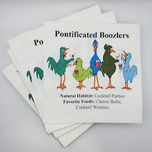 Pontificated Boozlers Cocktail Napkins