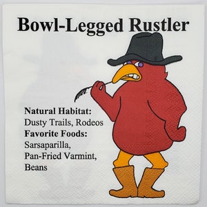 Bowl-Legged Rustler Cocktail Napkins