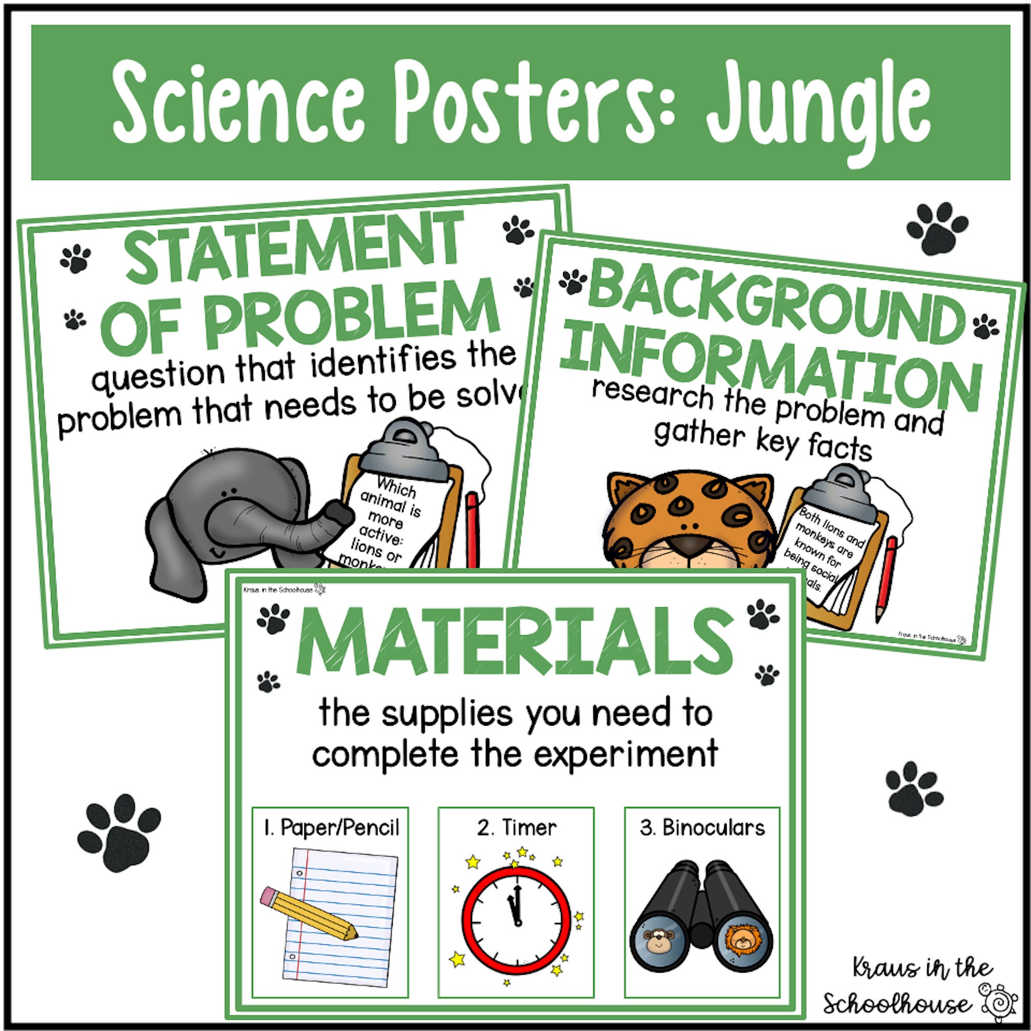Jungle Theme Science Posters | Safari Theme Science Posters ...