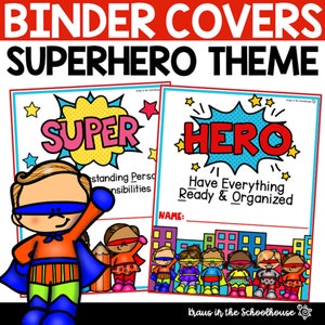 Boy Super Hero Custom Kids Photo Album 3 Ring Binder