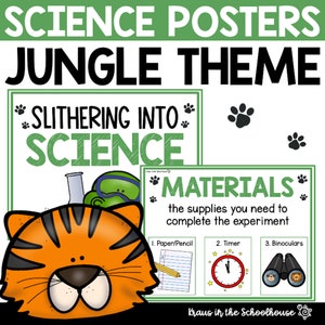 Jungle Theme Science Posters | Safari Theme Science Posters | Scientific Method Posters | Bulletin Boards | Jungle and Safari Theme Decor