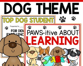 Hund Motiv Dekor | Klassenzimmer Dekor | Pinnwand | Hunde Zertifikate | Hunde Namensschilder | Hunde-Helfer-Diagramm | Zurück in die Schule | Hunde Dekorationen