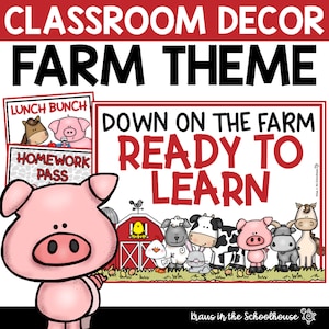 Farm Theme Decor | Classroom Decor | Bulletin Boards | Farm Certificates | Farm Nameplates | Farm Helper Chart | Back to School |