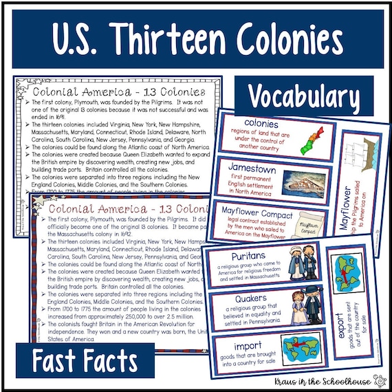 Social Studies For Kids 13 Colonies