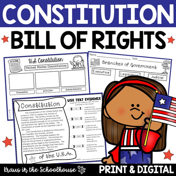 US Constitution and Bill of Rights Activities