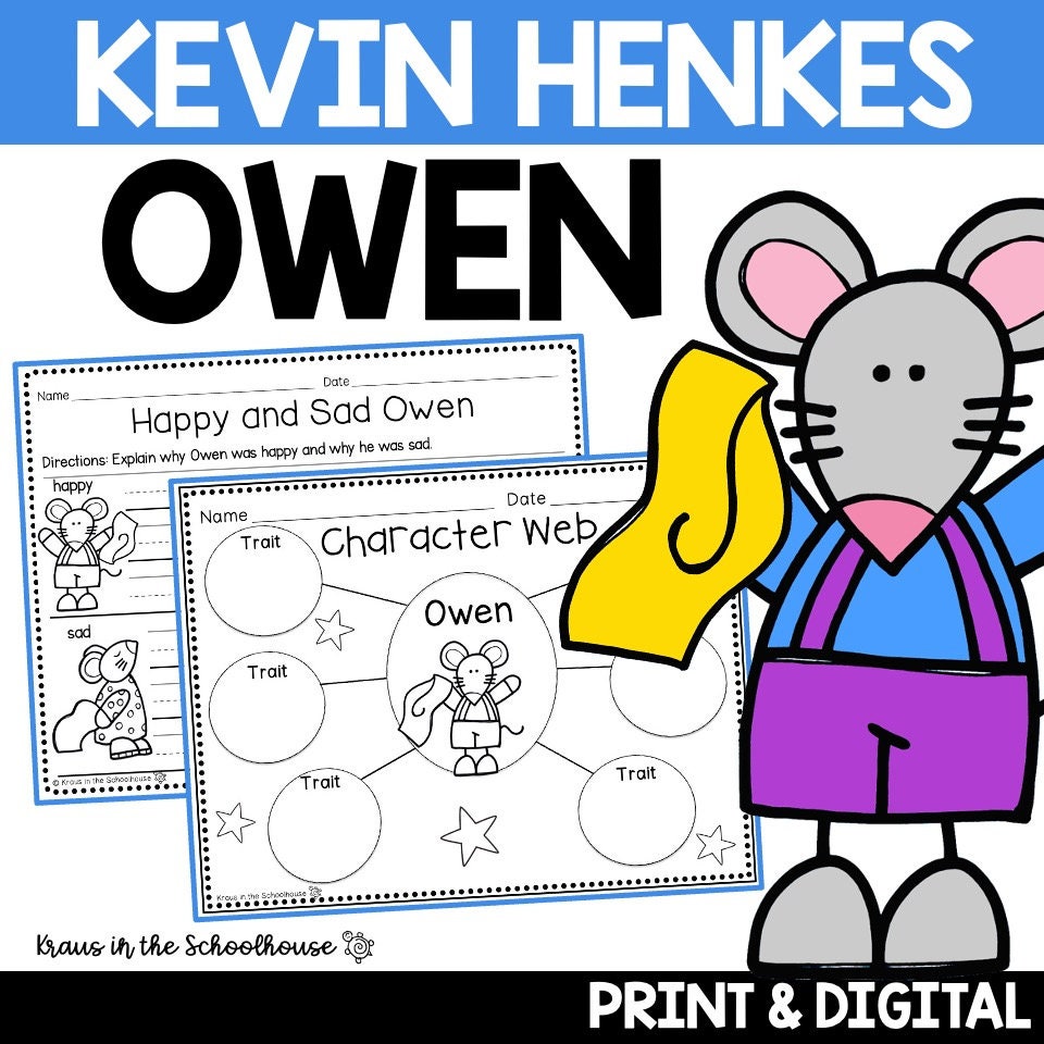 Owen Printables Owen Worksheets Owen Activity Sheets Kevin Henkes Book