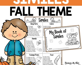 Herbst Similes | Bildsprache | Similes Aktivitäten | Similes Worksheets | Similes Poster | Herbst Aktivitäten