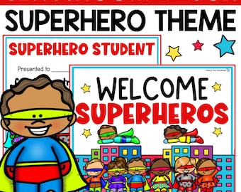 Superhero Theme Decor | Classroom Decor | Bulletin Boards | Superhero Certificates | Superhero Nameplates | Back to School