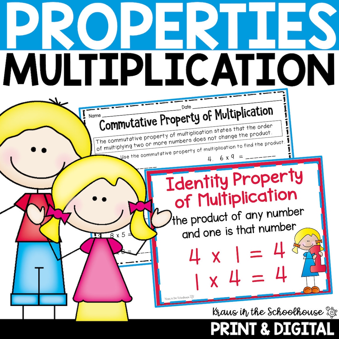 Properties of Multiplication Worksheets Properties of Multiplication Printables Properties of ...