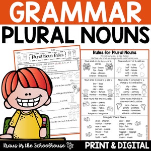 Plural Nouns Activities | Plural Nouns Worksheets | Plural Nouns Printables | Grammar Activities | Grammar Worksheets | Parts of Speech
