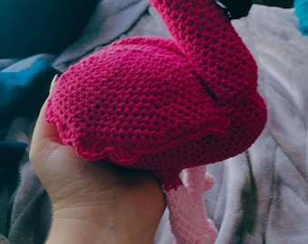 Stuffed Crochet Flamingo