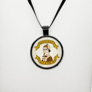 Necklace Sherlock Holmes Cameo Ribbon Necklace Tattoo Punk Goth Steampunk