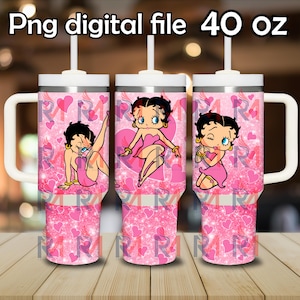 Cartoon 40 oz png digitale wrap