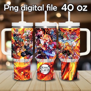 Anime 40 oz png digital wrap