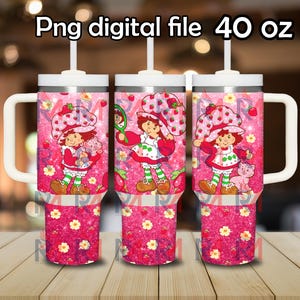 Cartoon 40 oz png digital wrap