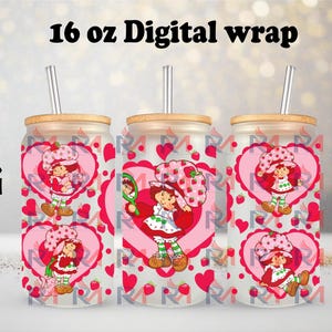 Cartoon 16 oz png digital wrap
