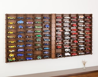 1:64 Toy Car Wall Shelf, Hotwheels, Matchbox Compatible Display Case, Car Showcase, Toy Car Holder, Wall Shelf Car Storage, Toy Garage