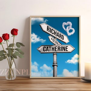 Personalized Intersection Sign, Custom Anniversary Gift, Personalized ...