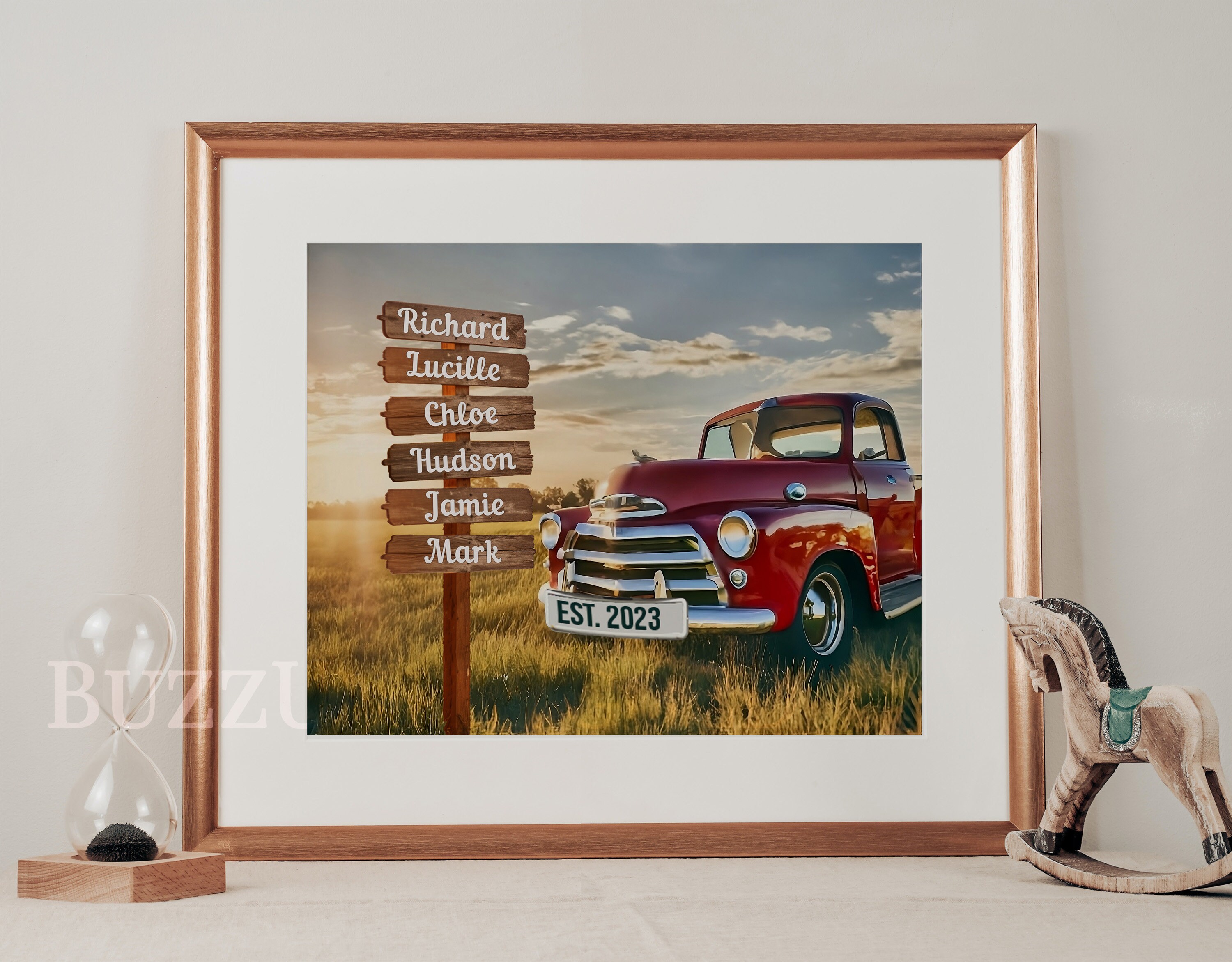 Personalized Family Names Date of Birth Vintage Street Sign Premium ...