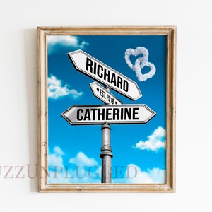 Personalized Intersection Sign, Custom Anniversary Gift, Personalized ...