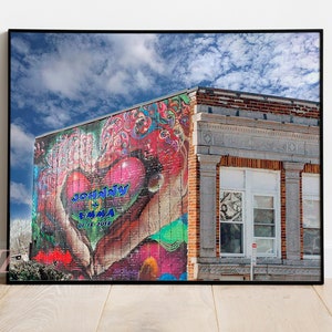 Banksy Like Wall Art for lovers, Banksy Inspired Artwork Graffiti Wall Art Street Art. Pop Art, Colorful Art Decoration for Anniversary