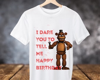 Five Nights at Freddy の誕生日シャツ、即時ダウンロード、アイロン転写、自宅でプリント。