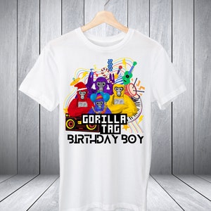 Gorilla Tag Shirt, Sofort-Download, Aufbügeln, Drucken zu Hause.