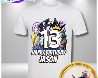 Gamer Inspired Birthday Shirt age 13 (Digital Download)
