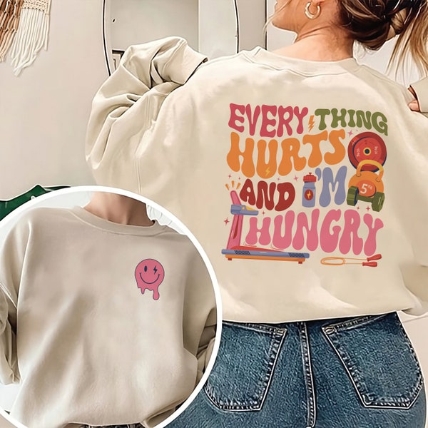 Alles doet pijn en ik heb honger: sweater, gymkleding