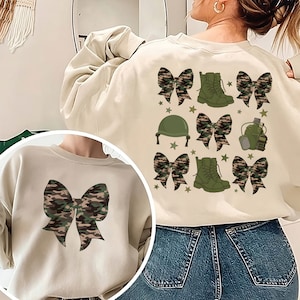 Army Girlfriend Coquette Sweatshirt, Proud Army Girlfriend Sweatshirt, Valentines Day Shirt For Military Girlfriend, Army Girlfriend Shirt