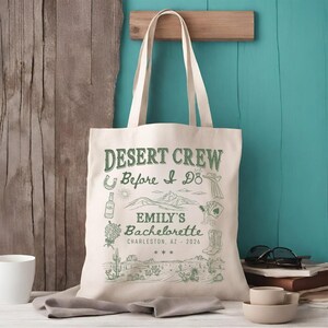 Desert Bachelorette Trip Tote Bag, Desert Crew Before I Do Tote Bag, Scottsdale Bach Party Gift, Gift For Bridesmaid image 4
